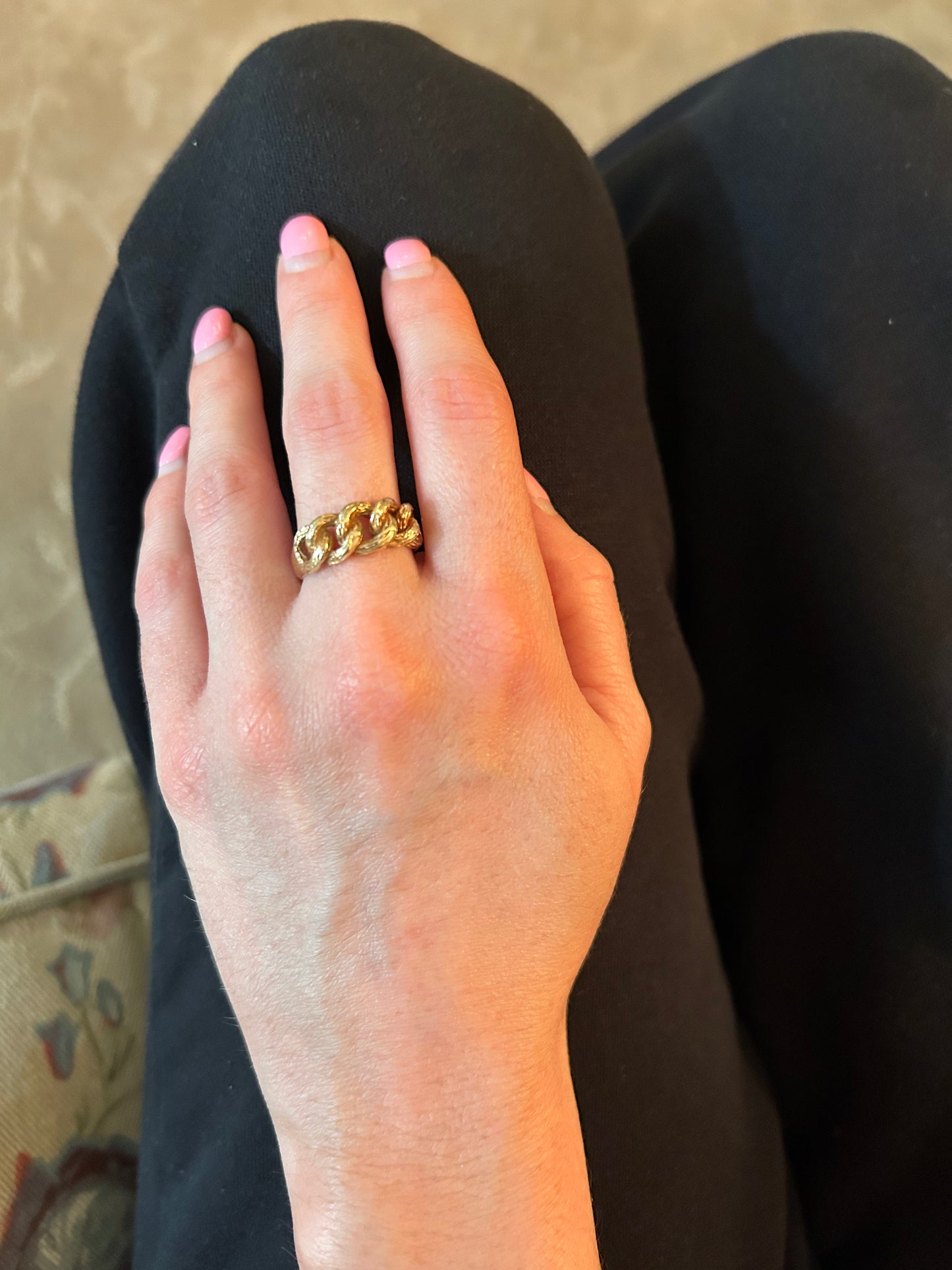 10k Yellow Gold Chain Link Ring