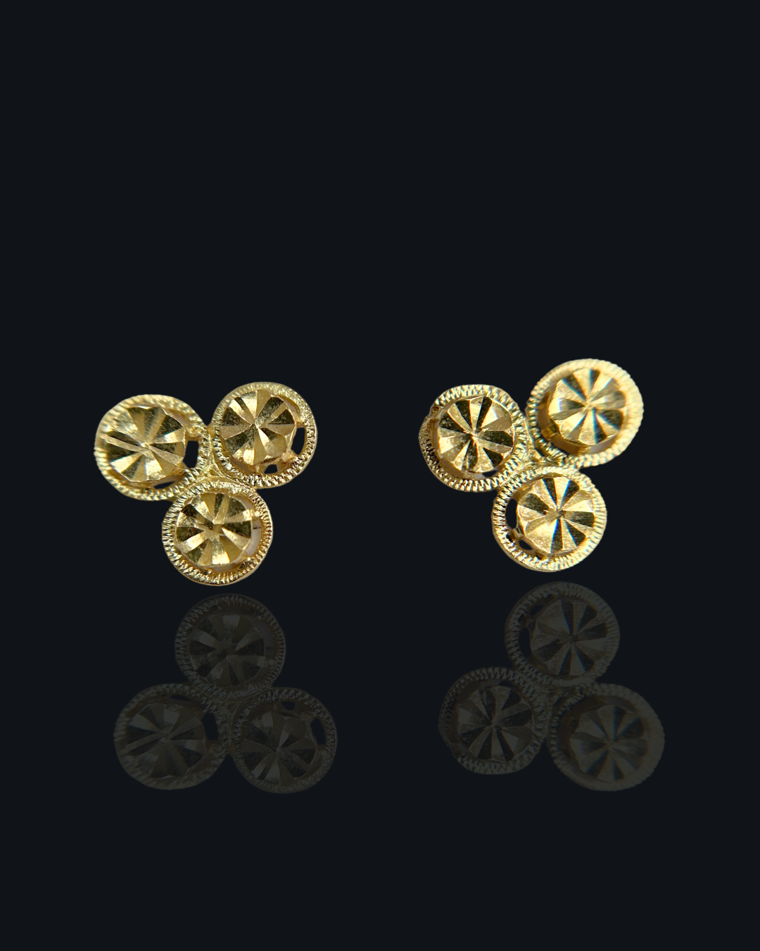 Vintage 14K Solid Yellow Gold Stud Earrings