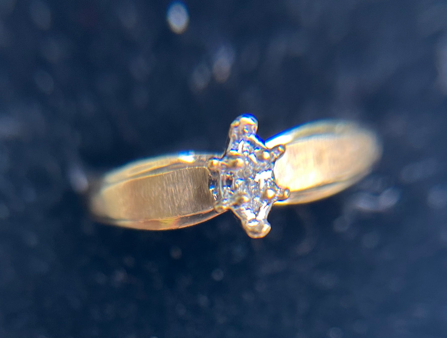 Vintage 10K Solitaire Marquis .25 ct Engagement Ring