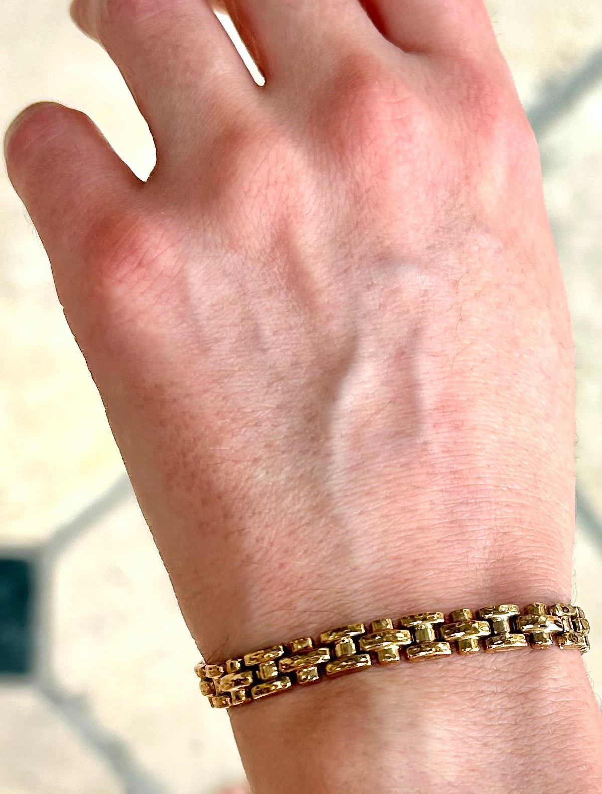 Vintage 10K Gold Fashion Link Bracelet