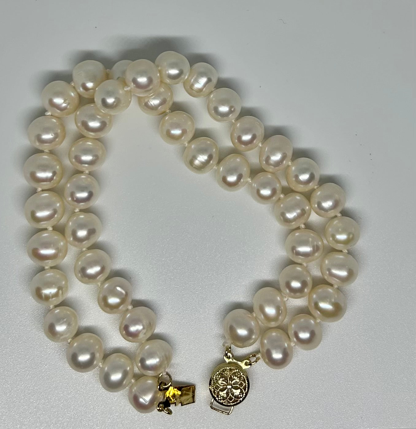 9mm Freshwater Double-Strand Pearl Bracelet