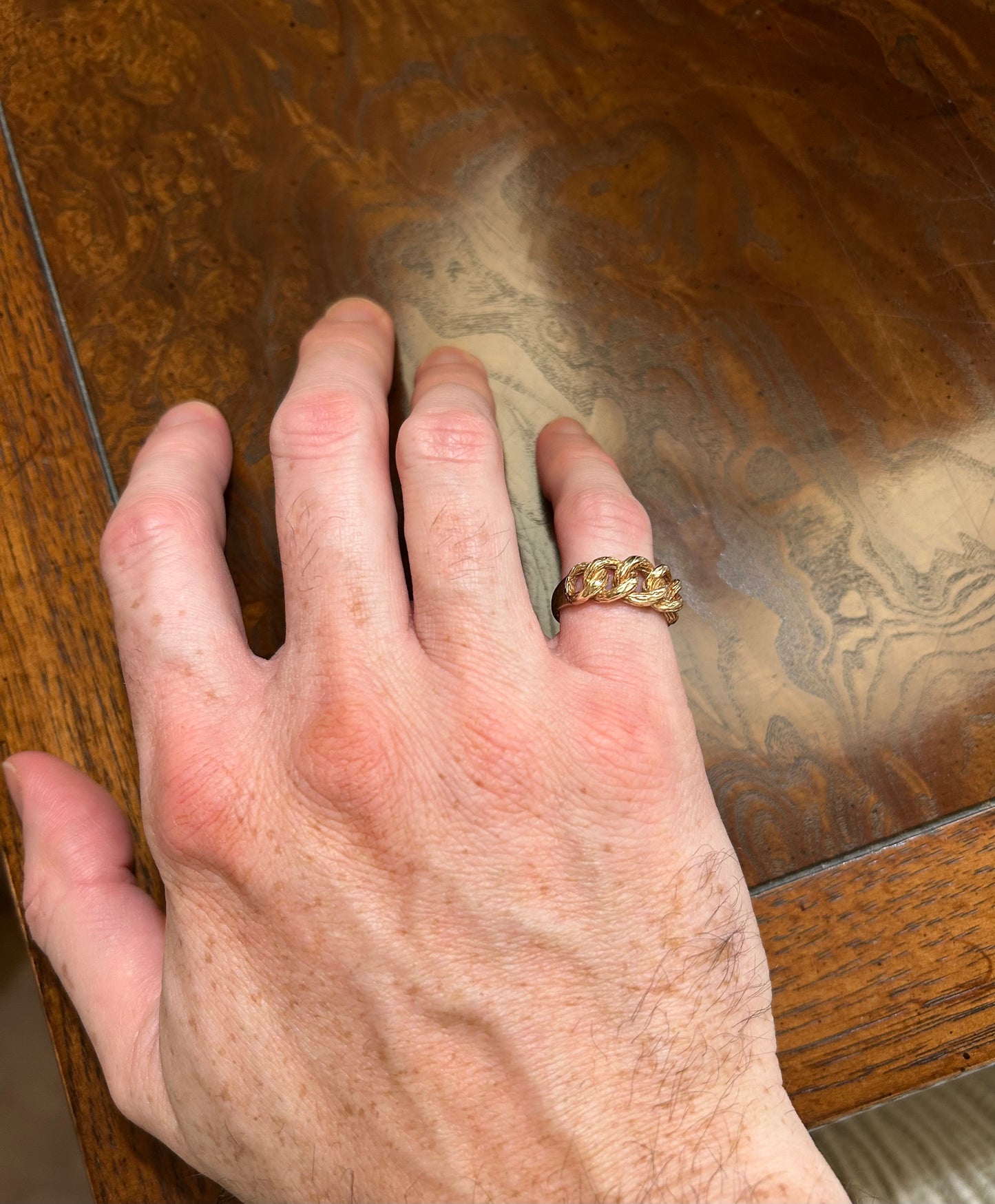 10k Yellow Gold Chain Link Ring