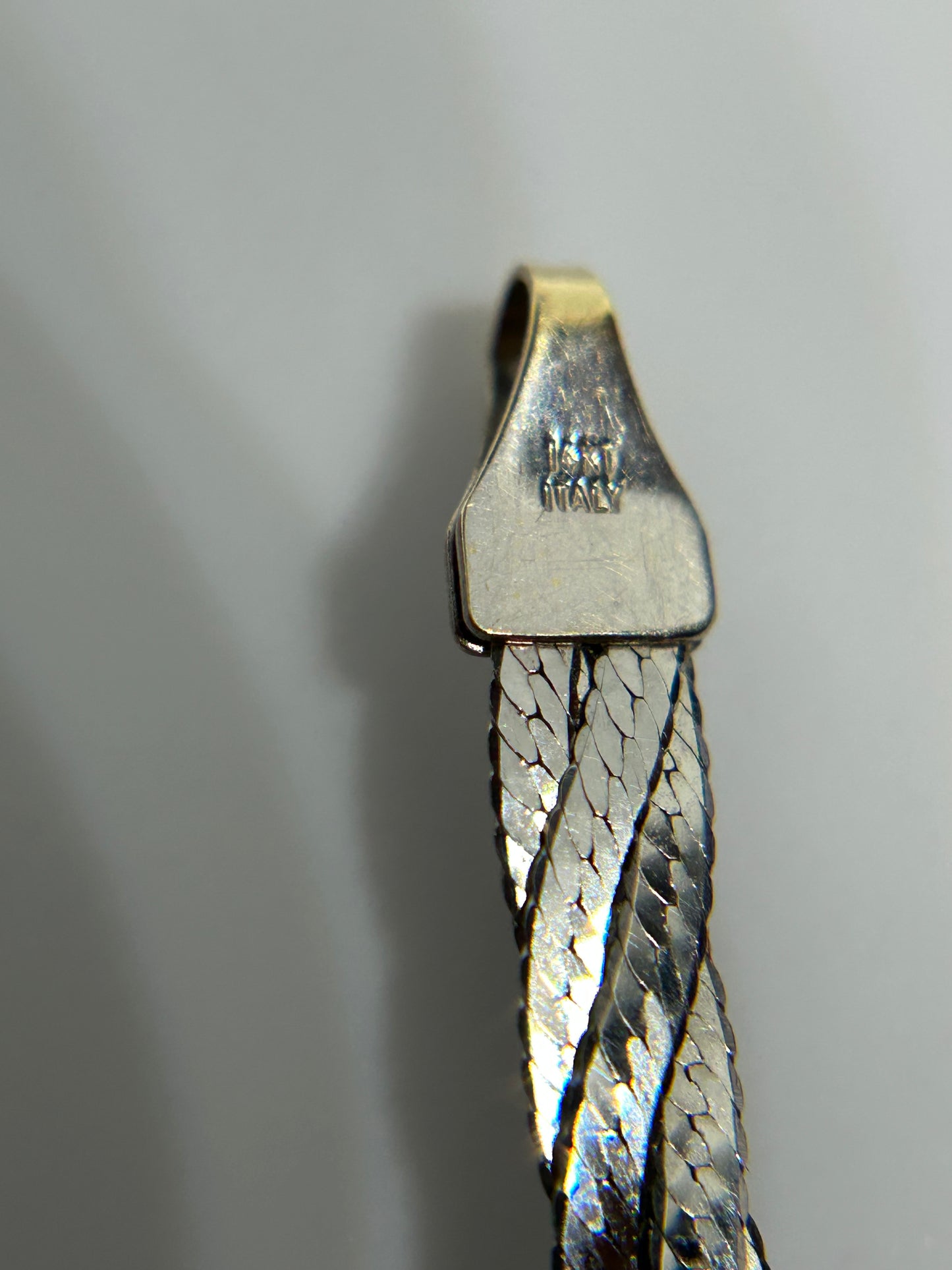 Vintage 14K White Gold Weave Bracelet