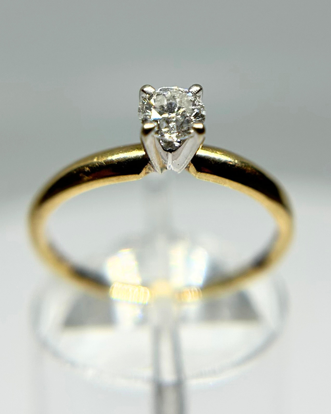 14k Gold .29 ct Solitaire