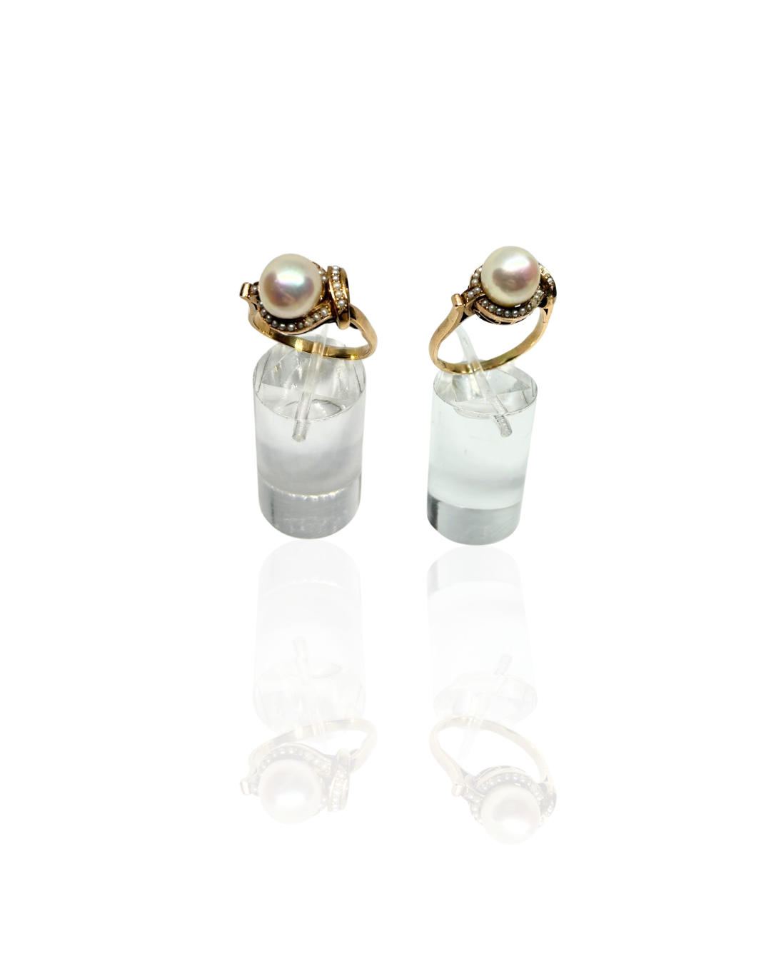 14K Solid Gold Vintage Estate 9.2mm Cultured Pearl Ring