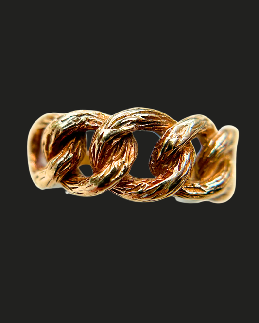 10k Yellow Gold Chain Link Ring